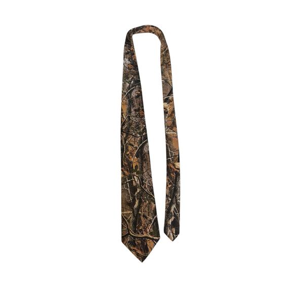 Tree Rooker Hunting Mens Camo Necktie Tree Camouflage Novelty Hunter - Picture 2 of 8